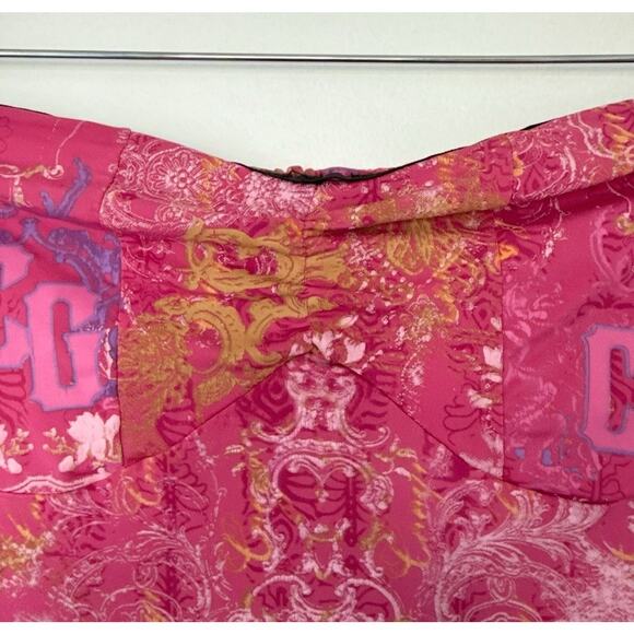 COOGI CG Printed Rare Y2K Floral Bandeau Maxi Dress Tube Top Size M Pink Baroque - Picture 5 of 15